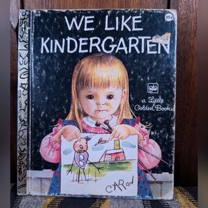 Vintage "We Like Kindergarten" Little Golden Book 1977